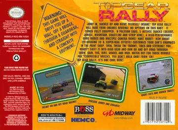 Top Gear Rally (USA) box cover back